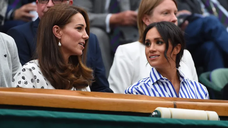 Duchess of Cambridge and Duchess of Sussex at Wimbledon