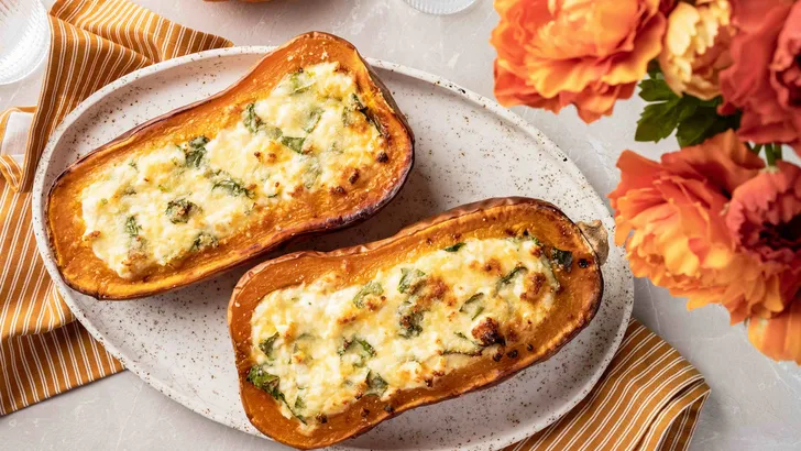 Gevulde flespompoen uit de oven
