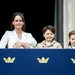 Prinses Ines maakt eerste verschijning bij verjaardag koning Carl XVI Gustaf, april 2025.