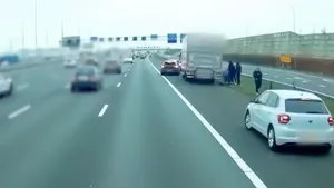 Dashcambeelden van de politie.