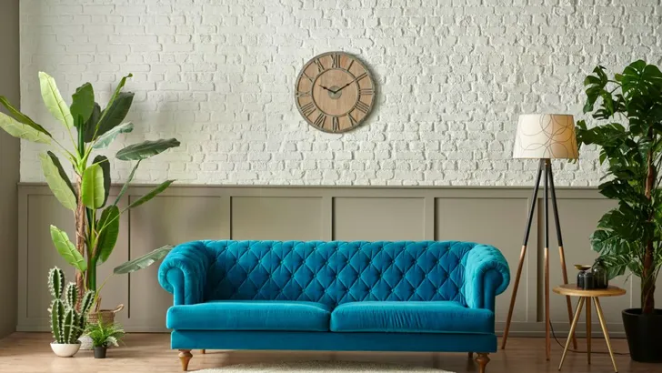 bankstel in woonkamer