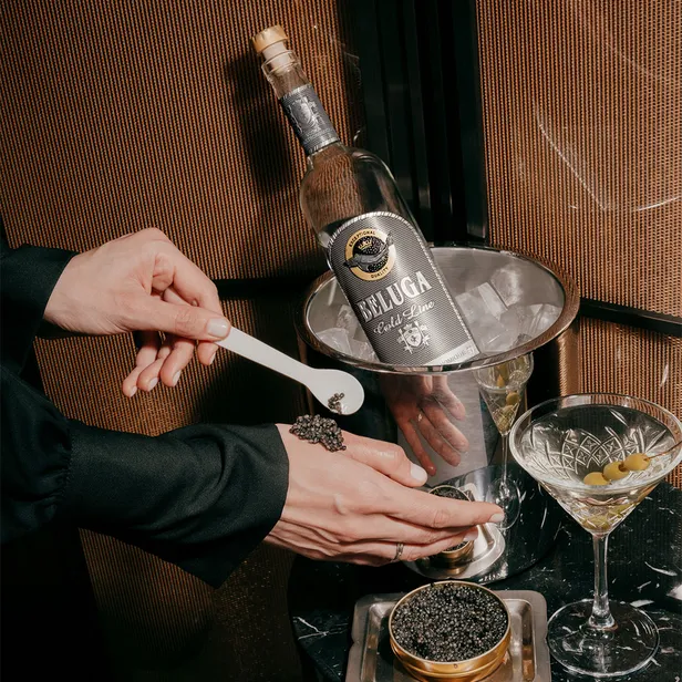Beluga Vodka en kaviaar zijn de perfecte combinatie voor een spontane luxebeleving.