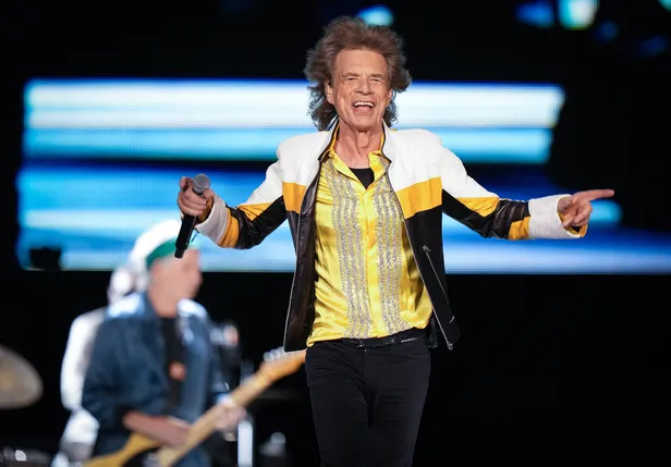 Mick Jagger tijdens het optreden van The Rolling Stones in Vancouver.