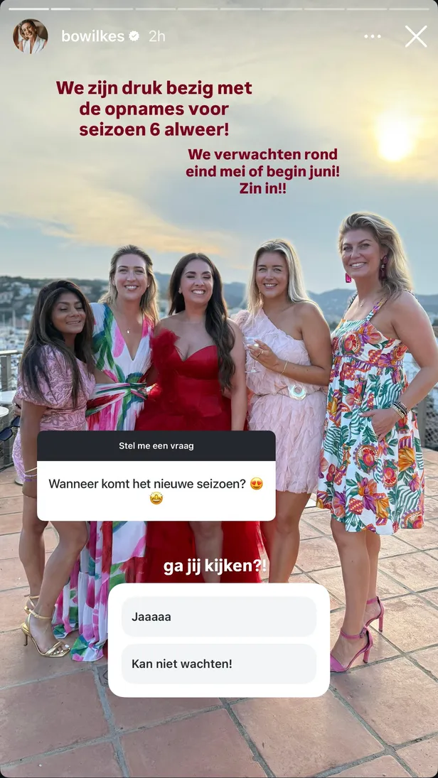 In een Q&A op Instagram onthulde Bo Wilkes waneer we Echte Gooische Moeders seizoen 6 kunnen verwachten! | Beeld: Instagram @bowilkes