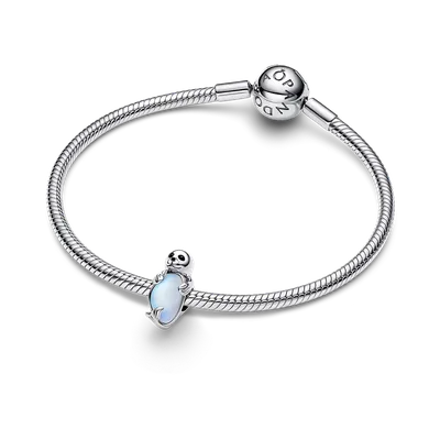 Pandora Charm -Sterling Silver Crystal Moonstone
