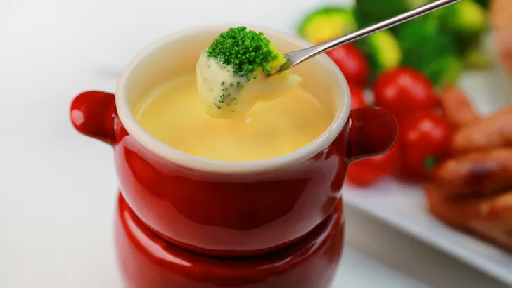 Plantaardige kaasfondue