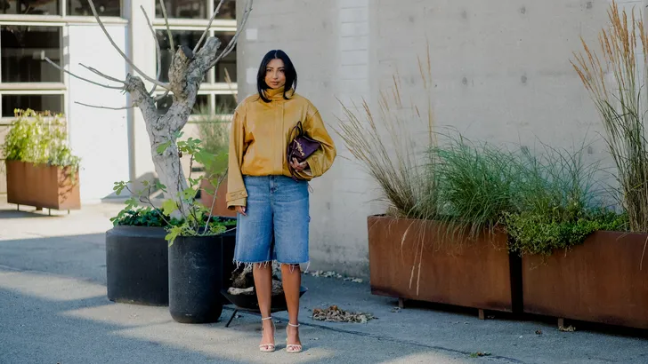 Noorie Ana arriveert bij de Remain Spring Summer 2025 show.