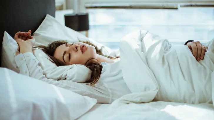 Photo of a woman sleeping