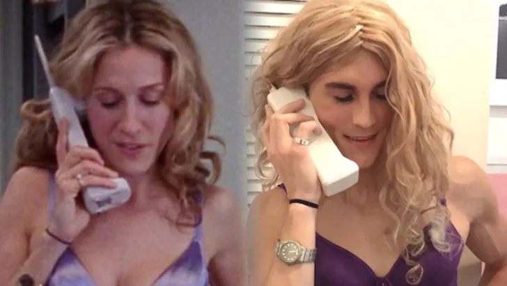 Man imiteert de meest iconische looks van SATC's Carrie Bradshaw