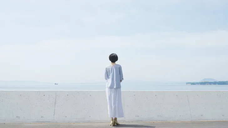 Japanese woman in the summer