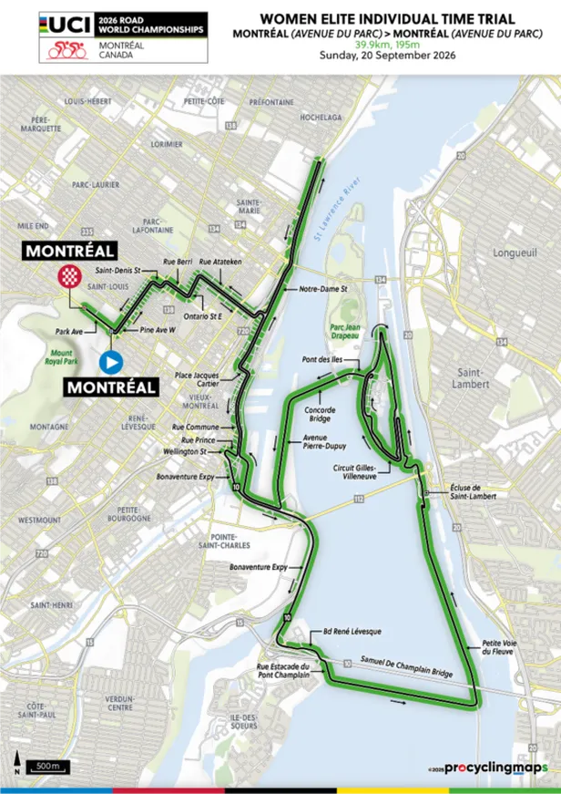 route WK tijdrijden 2026