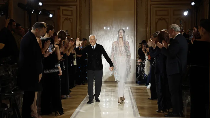 Giorgio Armani tijdens de Paris Couture Week