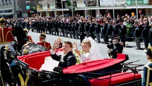 Kerkelijk huwelijk van Prins Constantijn en Laurentien Brinkhorst in Grote Kerk van Den Haag