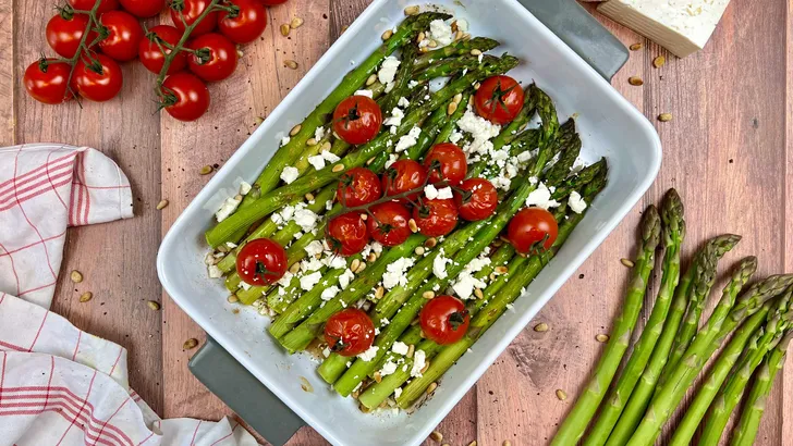 Ovenschotel met groene asperges