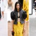 4 jassen trends voor de lente van 2025. – Drieluik foto's van modellen op de catwalk met verschillende soorten jassen.