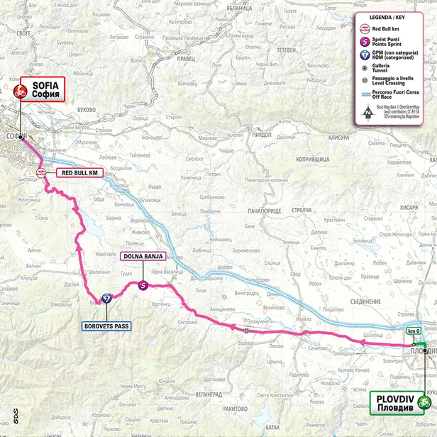 Map rit 3 Giro d'Italia 2026