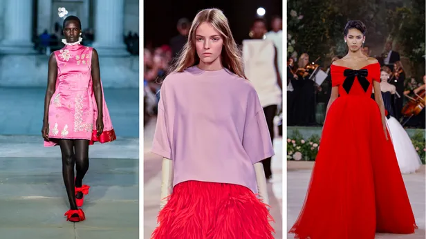 Van links naar rechts: Erdem, Balenciaga en Richard Quinn SS26. (Beeld: Catwalkpix)