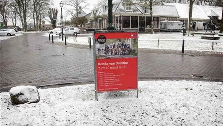 Geen koers in Drenthe door sneeuwval