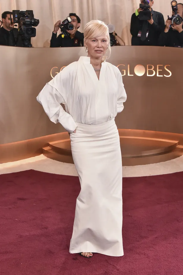 Pamela Anderson in Ferragamo