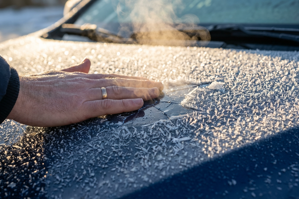 Waarom je 's ochtends in de winter eerst op je motorkap moet slaan voor je wegrijdt