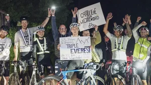 foto na geslaagde poging triple everesting