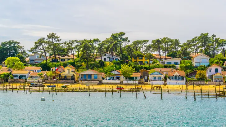 Coastline of Arcachon bay in France