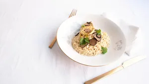 Recept: truffelrisotto en witlof met truffelpesto