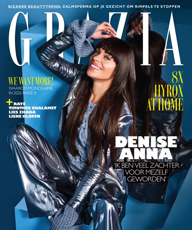 Denise Anna op de cover van Grazia's Health Issue
