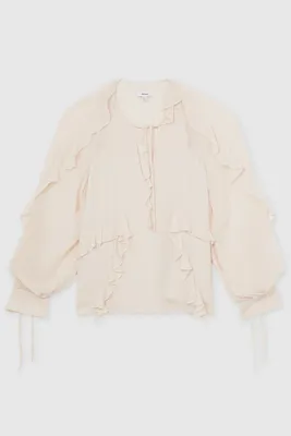 Reiss ruffle top pale pink