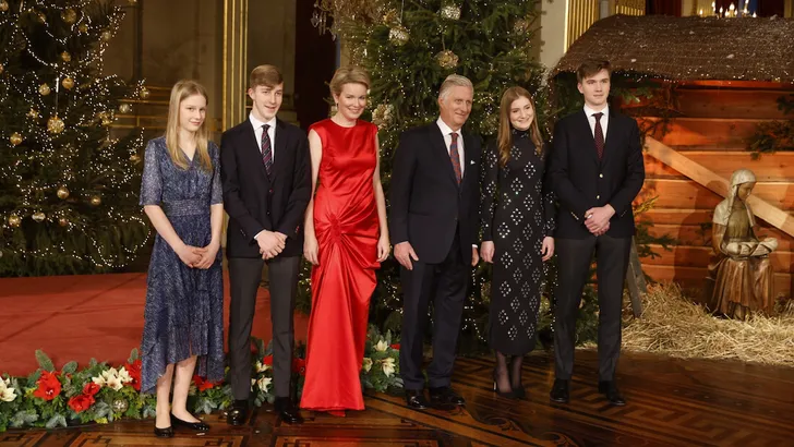 Queen Mathilde and King Philippe of Belgium at the rehearsal of the yearly Christmas concert