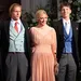 Prinses Marie-Chantal van Griekenland met haar zoons bij de bruiloft van prinses Theodora, september 2024.