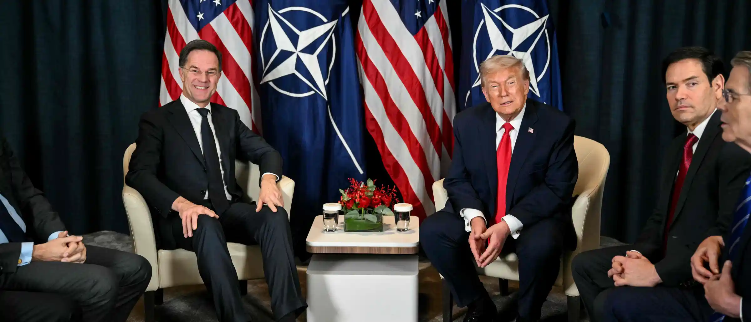 Donald Trump met NAVO-baas Mark Rutte