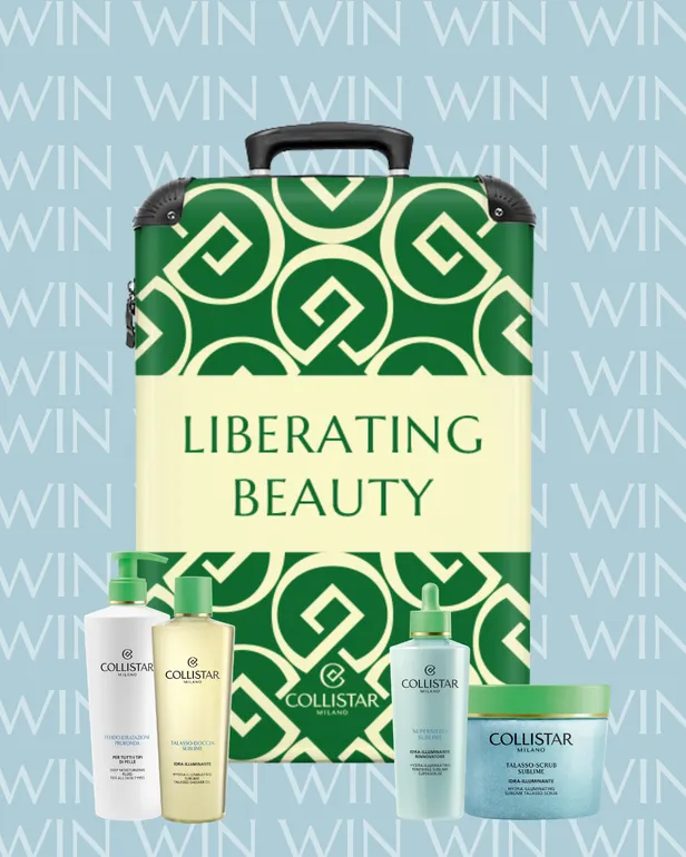 De Hydra-koffer van Collistar bevat een shower oil, scrub, serum en moisturizer en heeft een totale waarde van €184