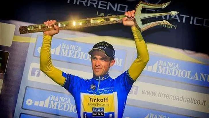 Tirreno: tijdritzege Malori, eindwinst Contador
