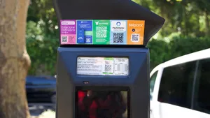 QR-code op een parkeerautomaat