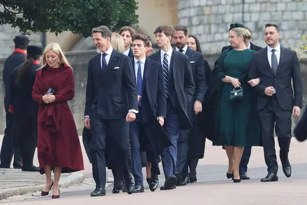 Herdenkingsdienst voor koning Constantijn in St George's Chapel, februari 2024.