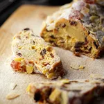 home baked Christmas stollen loaf