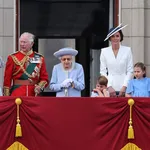 The Royal Family Members on The Balcony of Buckingham Palace