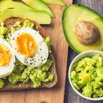 Toast with avocado and egg