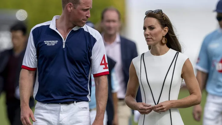 The Duke and Duchess of Cambridge taking part in the Out-Sourcing Inc. Royal Charity Polo Cup 2022