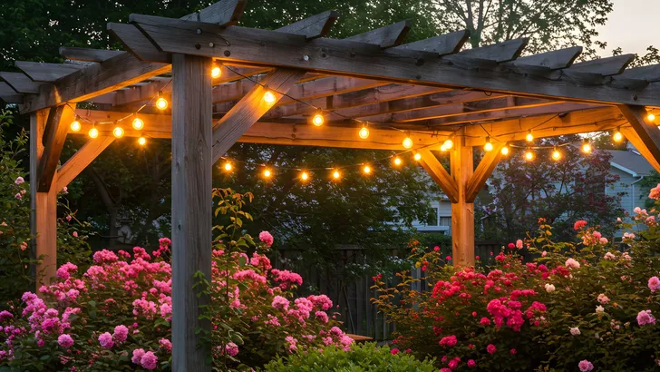 tuin - na zonsondergang