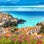 Panoramic view over Camara de Lobos, Madeira island, Portugal