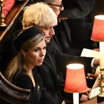 Boris Johnson and his wife Carrie Johnson in Westminster Abbey