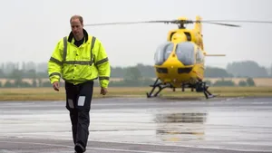 Prins William in de traumaheli