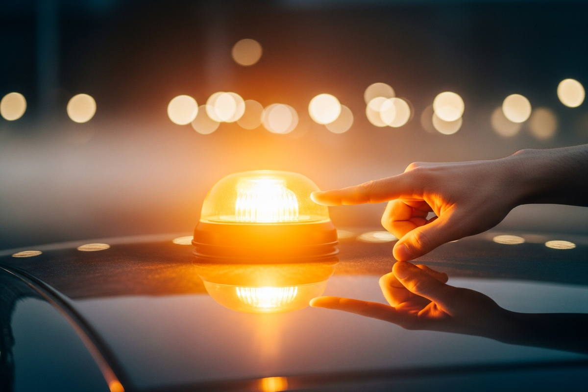 V16 Sicherheits-Warnleuchte DGT 3.0 inkl. SIM – Notlicht für Auto, – TK