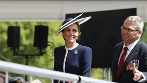 Prinses Kate in nautische outfit bij scheepsdoop in Glasgow