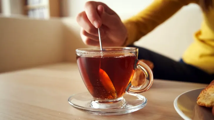 A cup of tea on a table at home