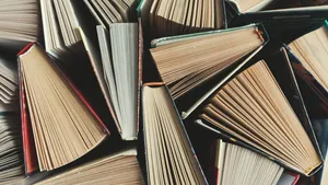 Composition with books on the table