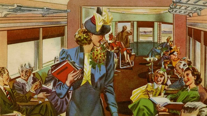 trein reizen vakantie vintage