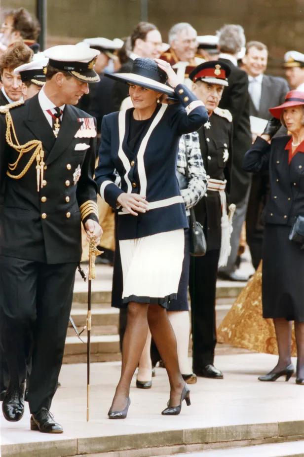 30 MAY 1993: LIVERPOOL, UNITED KINGDOM – Prince Charles and Princess Diana of Wales attend a commemoration service that marked the 50th anniversary of the Battle of the Atlantic. It was their first and last official appearance together since agreeing to separate on December 9, 1992